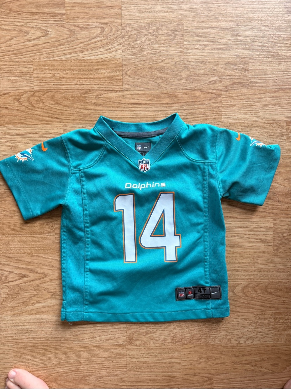 Nike Youth Dolphins #14 Teal Football Jersey